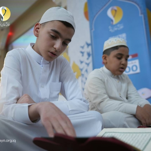 إفطار اليتامى مع خدمة الإمام الحسين علية السلام